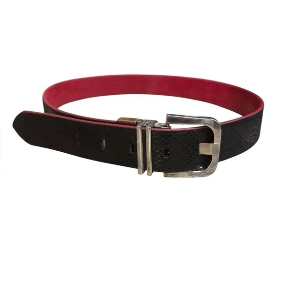White House Black Market red & black reversible belt size Small - Picture 3 of 7